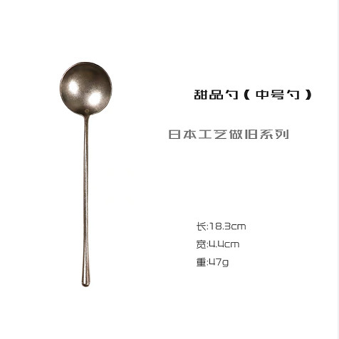 レトロな古い日本式ステーキナイフフォーク304ステンレスナイフinsデザートフォークスプーン果物フォーク砂食器スプーン|undefined