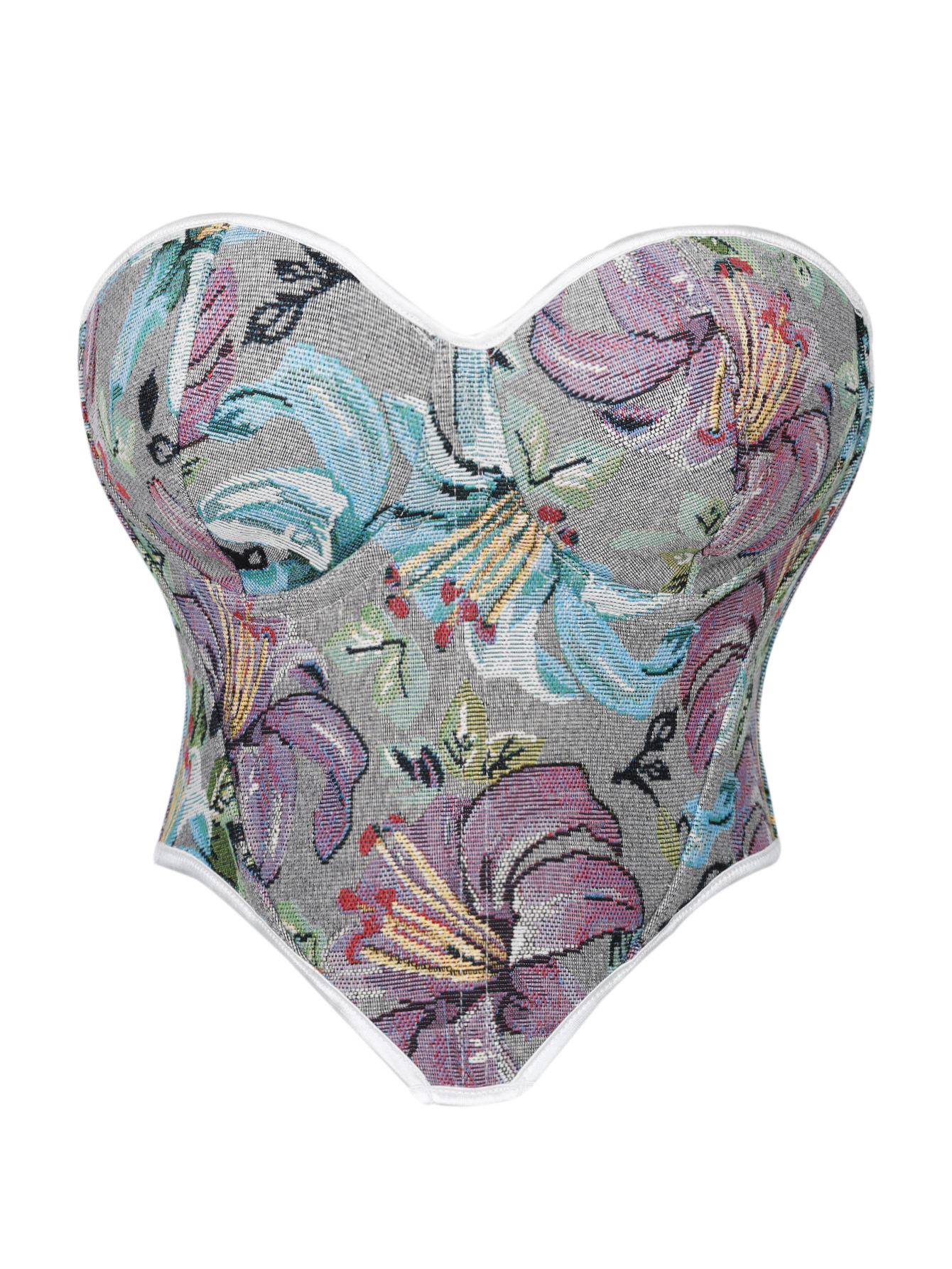 Nueva moda de moda retro floral pectoral cojín de pecho corsé corte damas modelado chaqueta lote transfronterizo