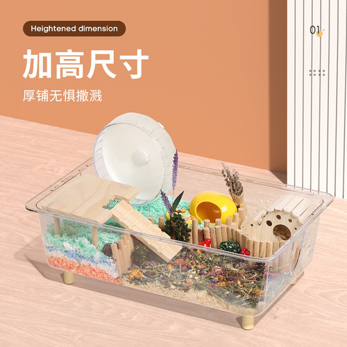Hamster Cage Transparent Acrylic Extra Large Villa 62 Crystal Basic Cage Golden Bear Breeding Box Supplies Wholesale