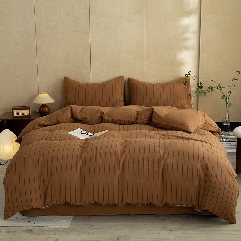 Tejido de algodón - Camel Striped
