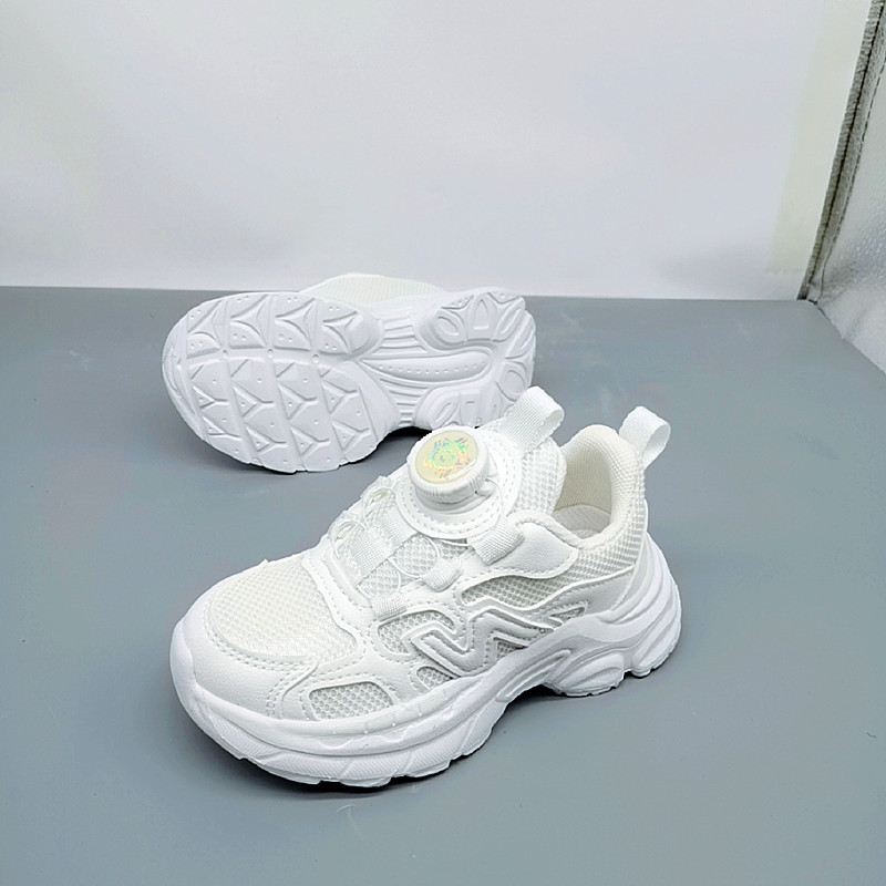 27-31 Tamaño de doble red de otoño nuevos zapatos blancos 5 - 10 niñas, niños, niños, zapatos deportivos para niños, zapatos de correr