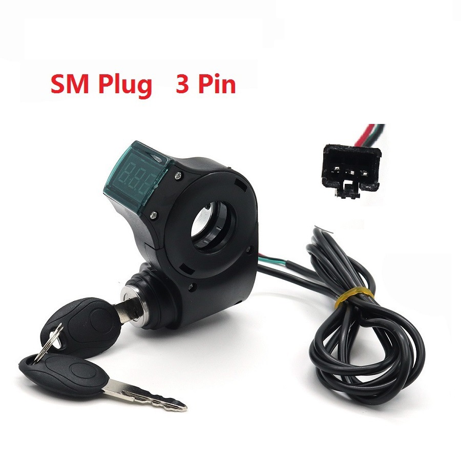 Coche eléctrico scooter interruptor de arranque de llave pantalla digital interruptor de puerta eléctrica apagado conjunto de cerradura de puerta accesorios