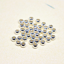 S925純銀珠子小圓珠轉運珠定位光珠散珠子隔珠DIY手鏈配件半成品
