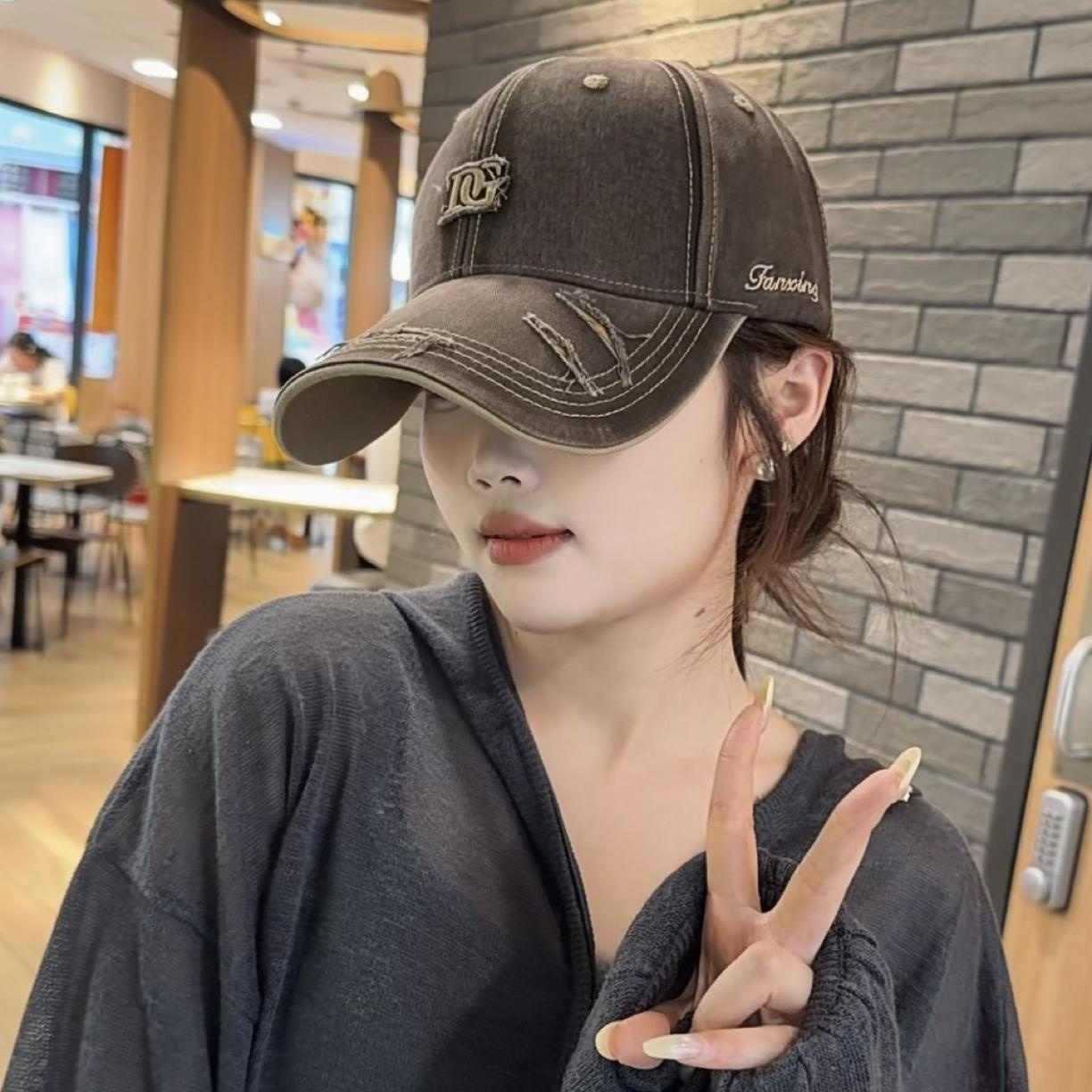 Sombreras de béisbol de moda para hombres y mujeres nuevas versiones coreanas para hacer viejas sombreras de borde ancho para protegerse del sol sombreros de boca de pato para mostrar la cara