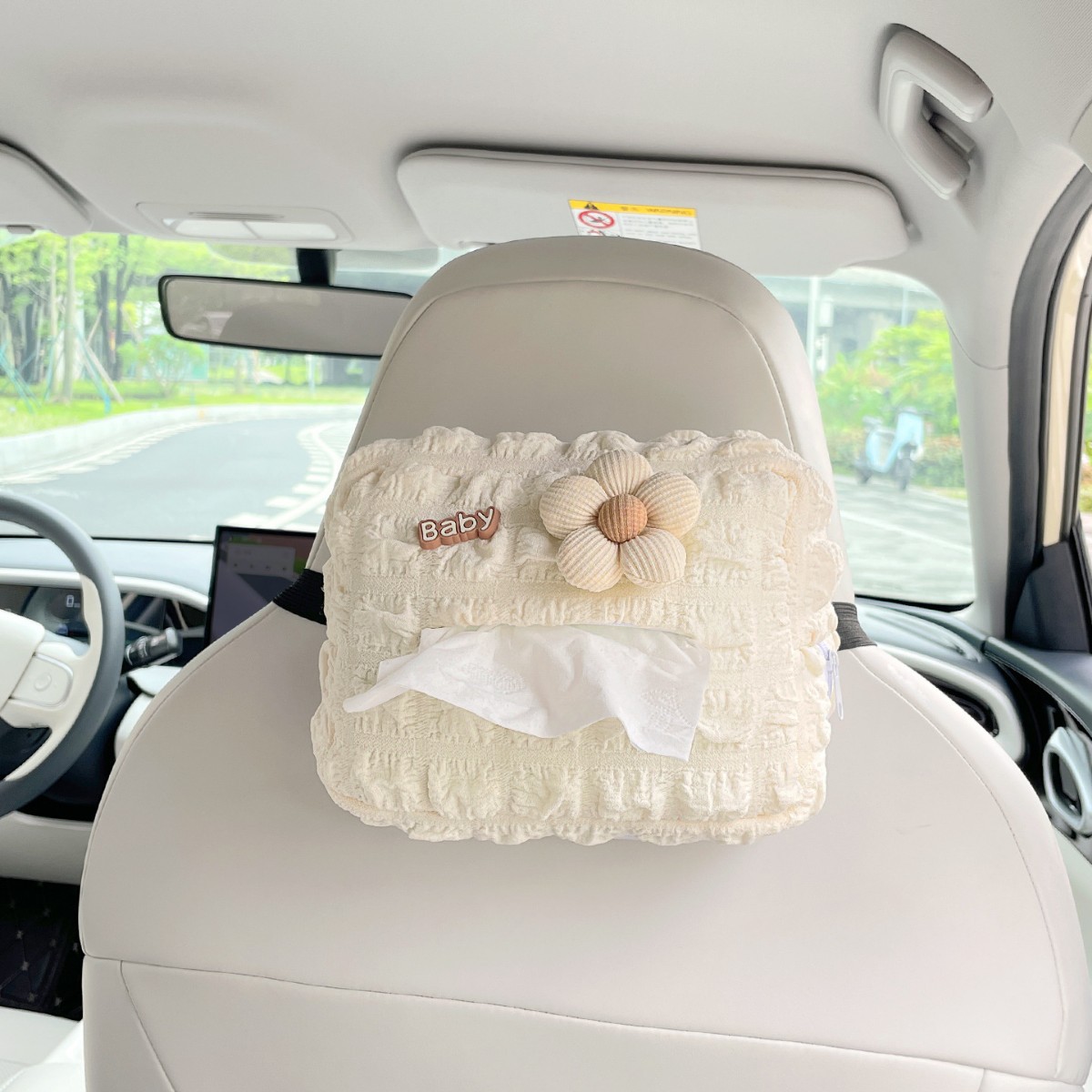 Car Tissue Box, Car Tissue Box, Armrest Box, Sun Visor, Seat Hanging, Cute, Simple, High-End Paper Bag for Women