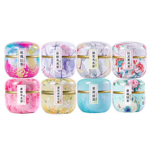 Triangular package peach oolong tea white peach red bean barley tea chrysanthemum cassia seed tea canned combination tea souvenir