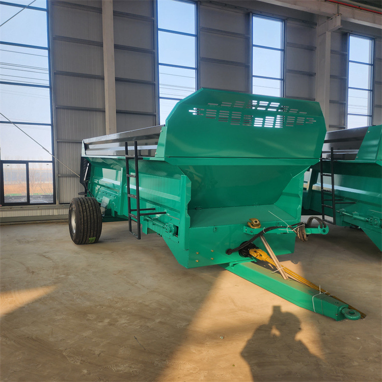 10立方双搅龙农田撒粪车牵引式拉粪抛洒机自走式干湿粪便施肥车