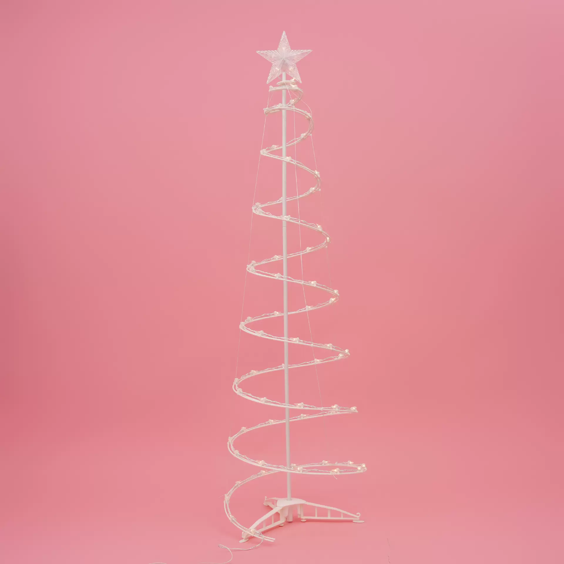 1.5米LED简约ins风圣诞氛围发光螺旋圣诞树灯usb