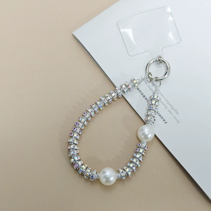 Легкая роскошная цепочка для мобильного телефона в корейском стиле, инкрустированная бриллиантами, чехол для мобильного телефона, подвеска, ремешок для мобильного телефона из бисера, веревка для мобильного телефона с защитой от потери