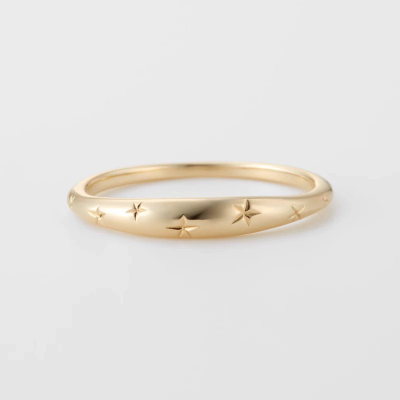 Sophisticated Japanese carved ring, silver 925 sample, 14 carat white gold, gold and silver