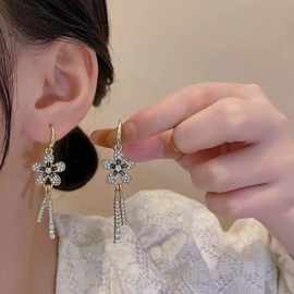 韩版花朵流苏气质耳环轻奢高级感甜美耳坠网红款时尚百搭耳饰耳钩