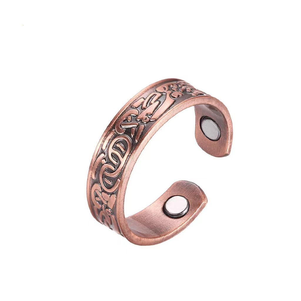 Antique copper double ring