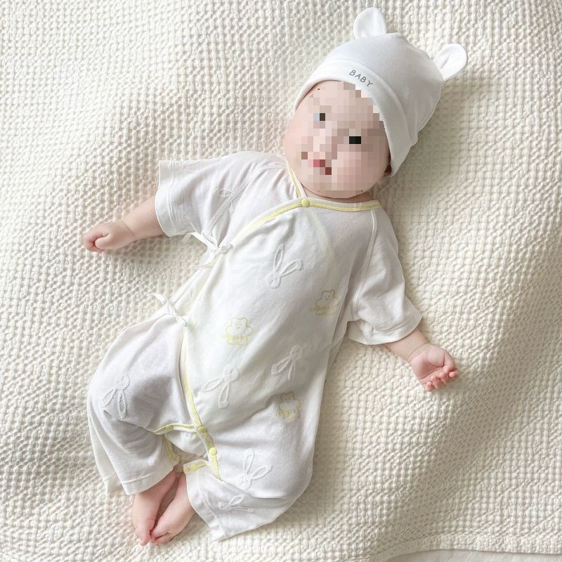 Боди из тонкого хлопка для новорожденных, летний с коротким рукавом, несколько цветов, размеры 0–18 мес
