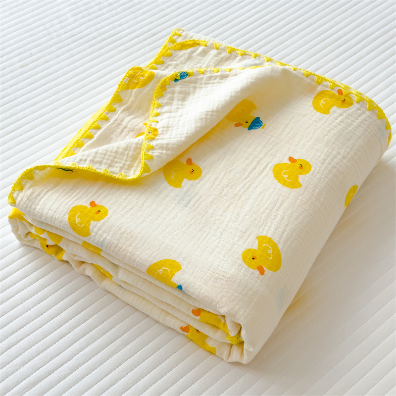 Clase A, capa de gasa de doble capa para madres y bebés, colcha de toalla, colcha de algodón, colcha de aire acondicionado para niños, manta de siesta para bebés