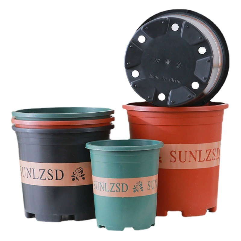 Новый Коренастый галлонный цветочный горшок второго поколения пластиковый зеленая Роза сочный пластиковый цветочный горшок большого диаметра утолщенный галлонный горшок