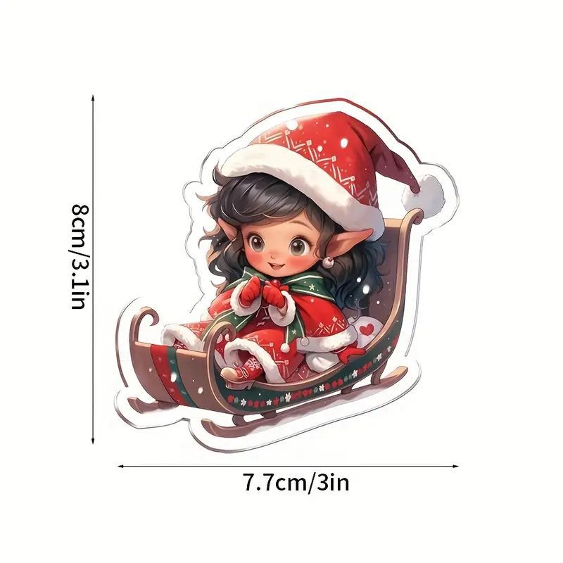 Amazon transfronterizo nuevo acrílico plano creativo de dibujos animados espejos retrovisores de automóviles decoración de Navidad mochila