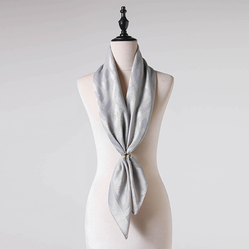 Retro Seidenschal Quadratisch Damen Sommer Versatile Kopftuch_voghion.com