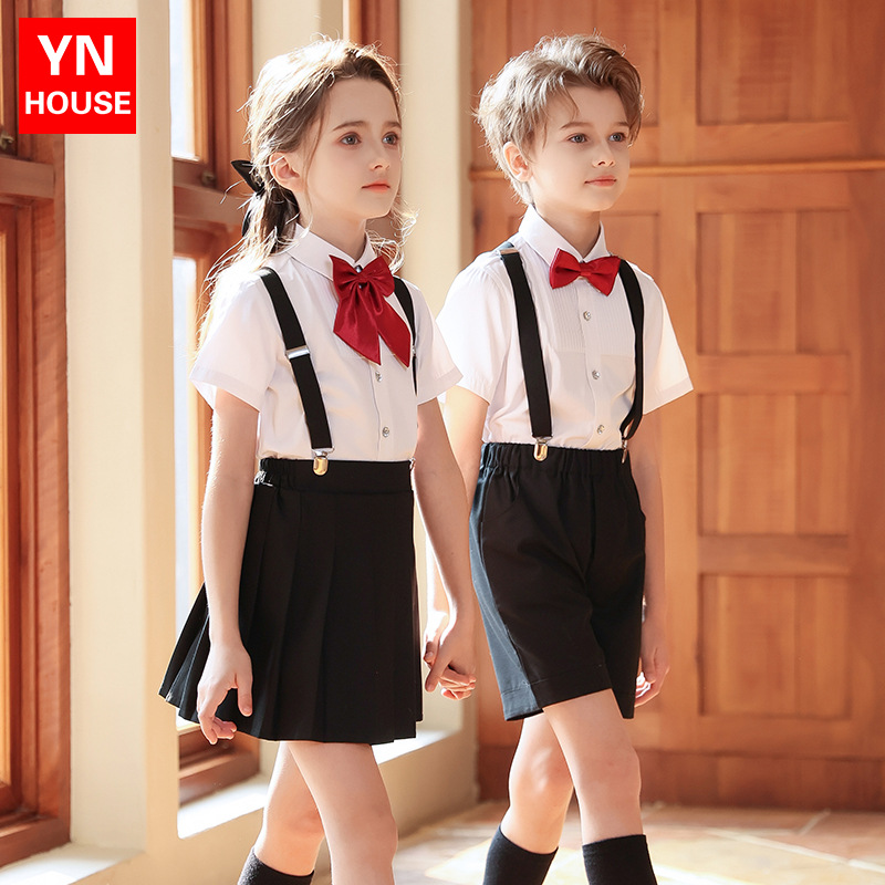 Trajes de coro para niños, trajes de actuación, vestidos de estilo británico para escuelas primarias y secundarias, trajes de actuación para niños y niñas, trajes de babero