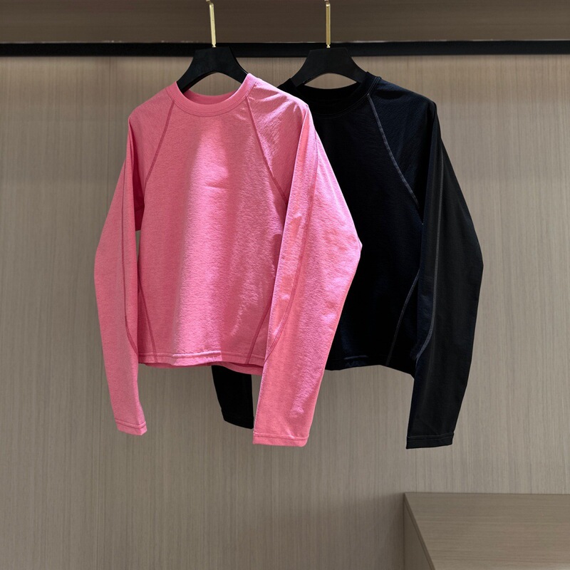 090905 Women's autumn quick-drying long-sleeved patchwork top, short T-shirt, sports quick-drying running top, women's short T-shirt