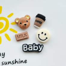 卡通小熊饼干树脂diy饰品手机壳冰箱漱口杯贴片发夹发饰材料批发
