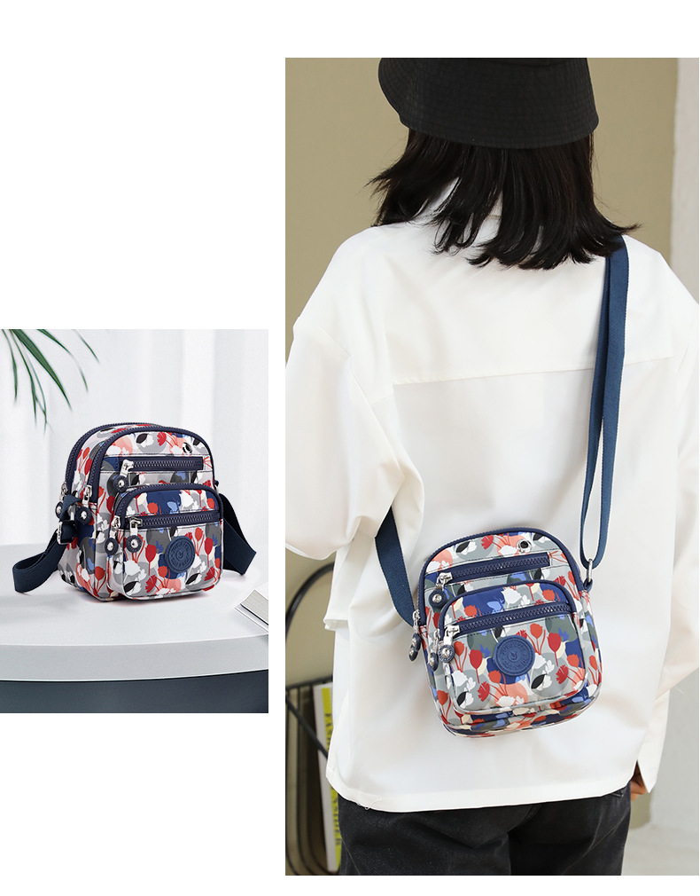 New Oxford Fabric Women's Mini Casual Crossbody Phone Bag Fashion Nylon Bag Single Shoulder Adjustable Waterproof Canvas Bag