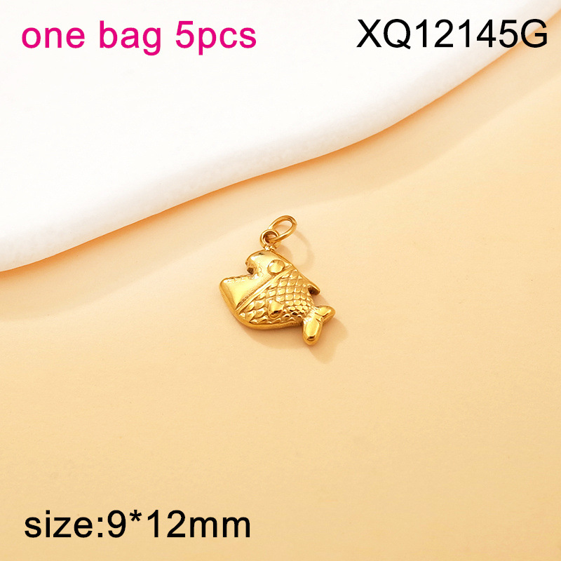 Accesorios de joyería de acero de titanio Serie de vida marina Concha Concha Estrella de mar Tortuga Collar de bricolaje Accesorios de pulsera colgante