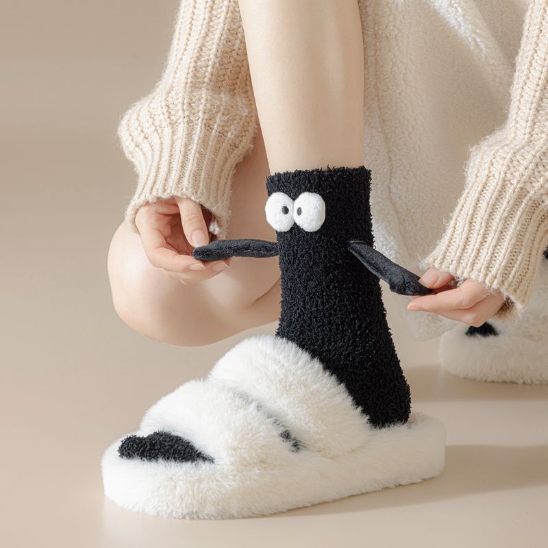 Calcetines Medios de Piso de Coralina Anti-fricción y Engrosados para Invierno image 3