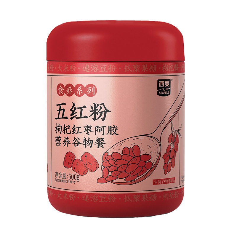 【西麦五红粉500g】枸杞红枣阿胶粉五红食养代餐粉|undefined