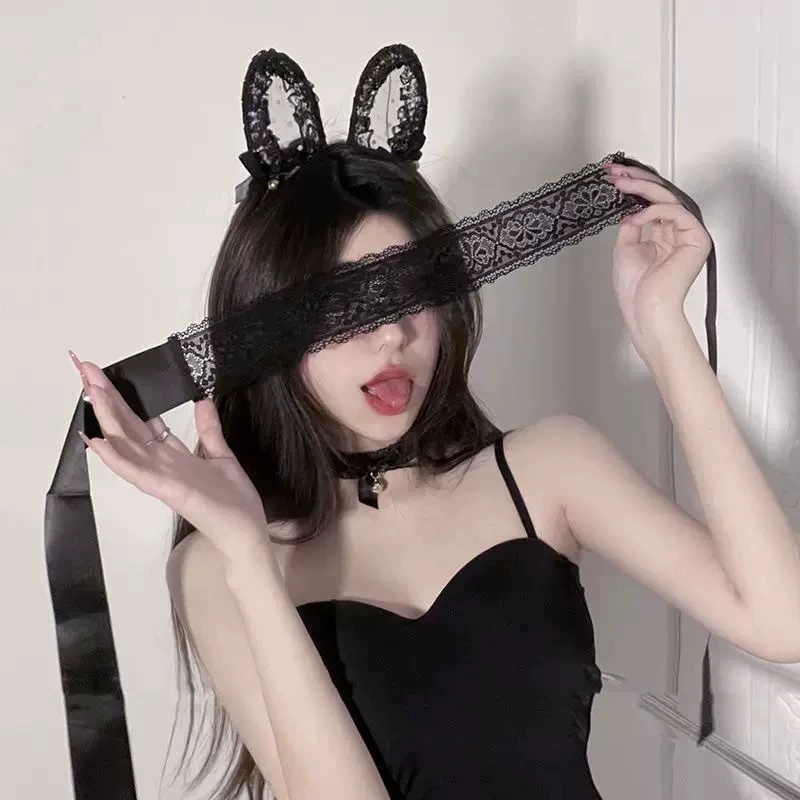 Accessory, lace sleep mask, uniform, underwear, cosplay