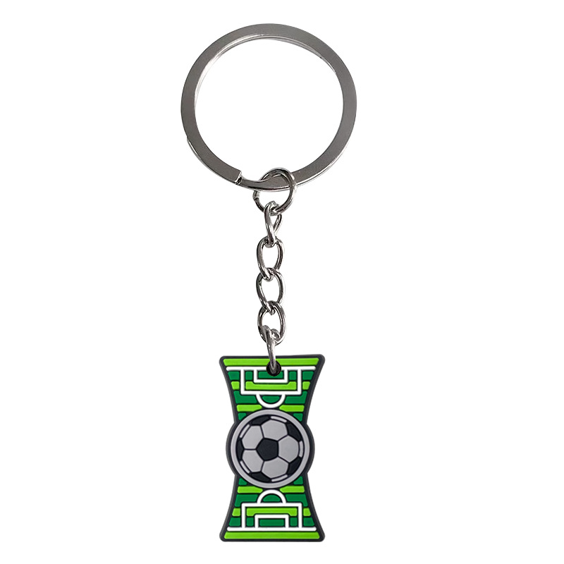 Keychain de fútbol DIY mochila colgante accesorios de llaver bolsas de PVC accesorios de bolsas de goma blanda temu