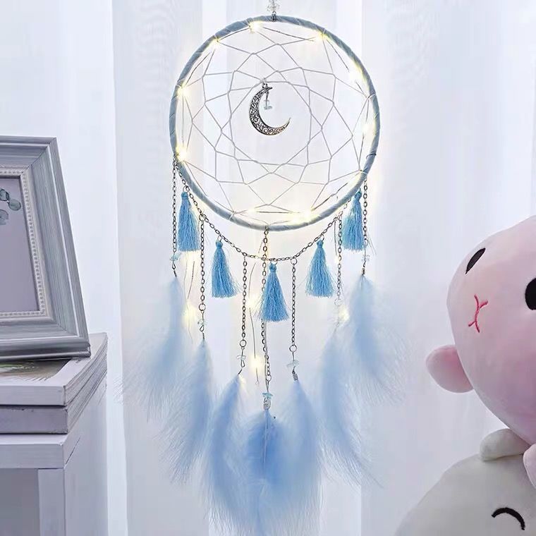 El departamento de Indiana Dreamcatcher, dormitorio, campana de viento colgante, corazón de niña, regalo de cumpleaños para chicas.