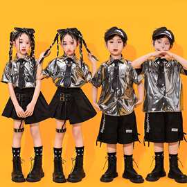 六一儿童合唱演出服啦啦队少儿街舞服装男童hiphop童装女童垒德株