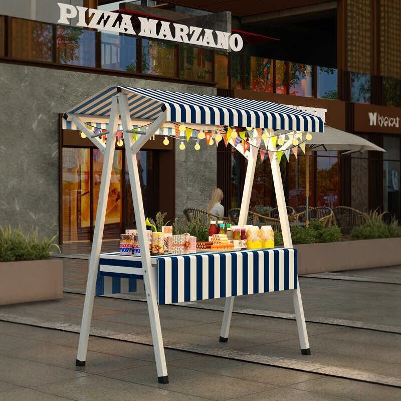 ネット赤夜市折り畳み展示棚デパート専用鉄芸販売促進台移動戸外厚手露店台軽食車|undefined