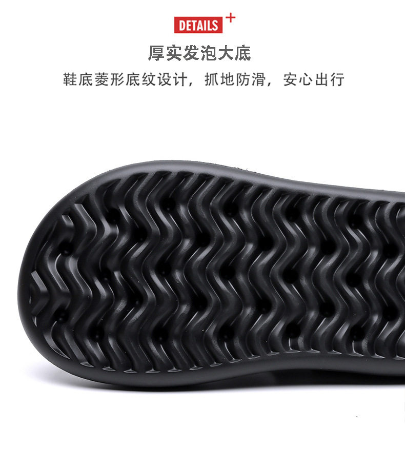 Dép sandal nam da bò lớp đầu đế dày xốp, quai hở ngón kiểu lười thoáng khí — G2S562 màu nâu, G2S562 màu đen chi tiết 12