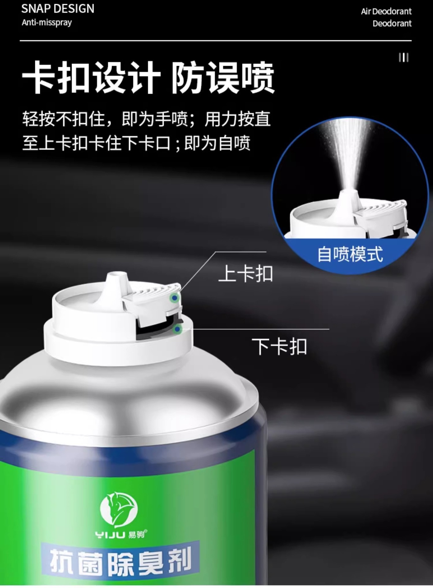 Car Deodorizer, Car Air Conditioner Sterilizer, Odor Removal, Car Interior Fragrance, Air Freshener, Purifier, Fruity Fresh Scent