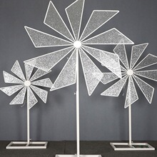 风车婚庆道具路引电动旋转摩天轮舞台场景摆件现场婚礼布置装饰