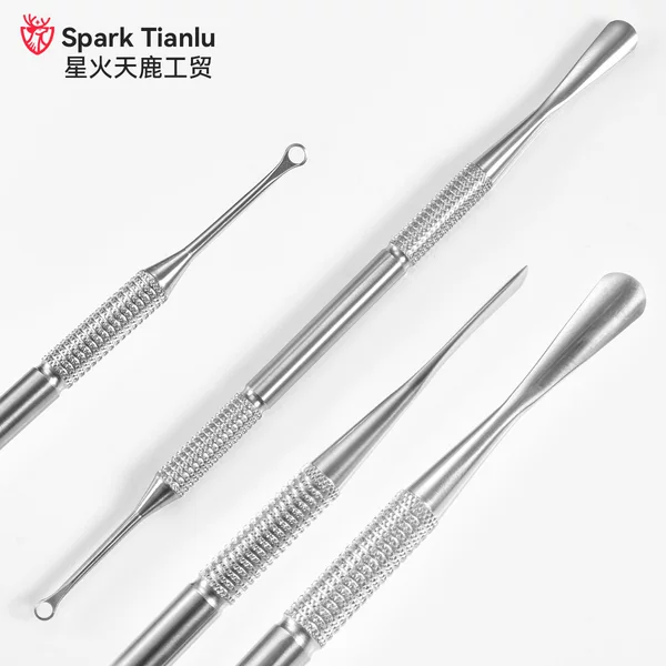 Ultra-Thin Russian-Style Double-Head Circular Pusher, Ultra-Thin Scraper, Steel Pusher, Water Drop-Shaped Opening Pocket Pre-Processing Tool