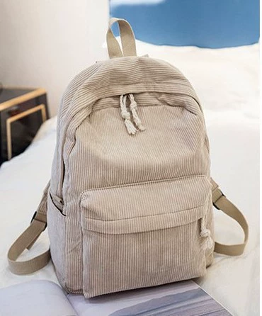 Рюкзак корейский Harajuku колледж-стиль, вайловая велюровая, легкая 22 × 15,7 × 11 см