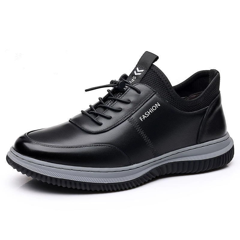 Low shoes for leather shoes, comfortable breathable fashionable casual footwear, universal trend light panel, sneakers, soft sole