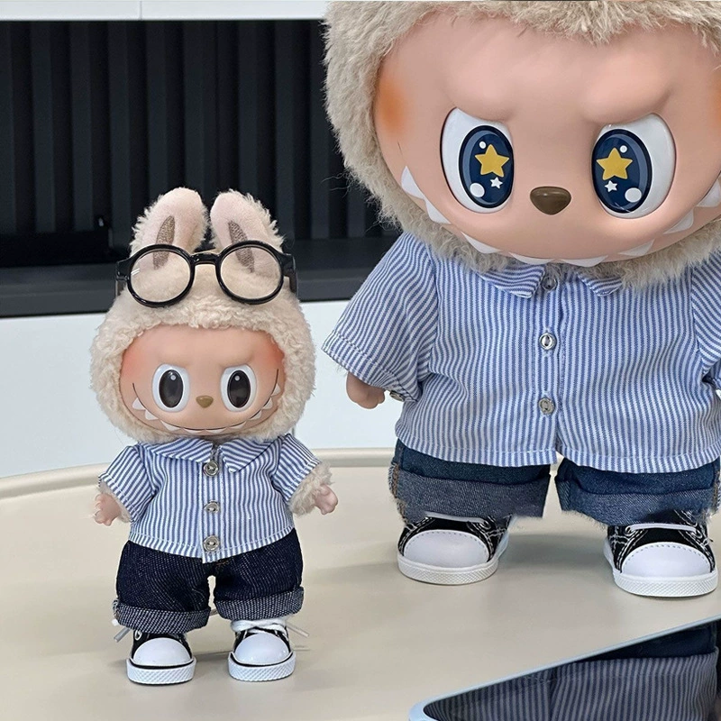 Детская летняя одежда Labubu Labubu макаронная детская одежда первая, вторая и третья генерация, подвесная кукла Labubu замена одежды