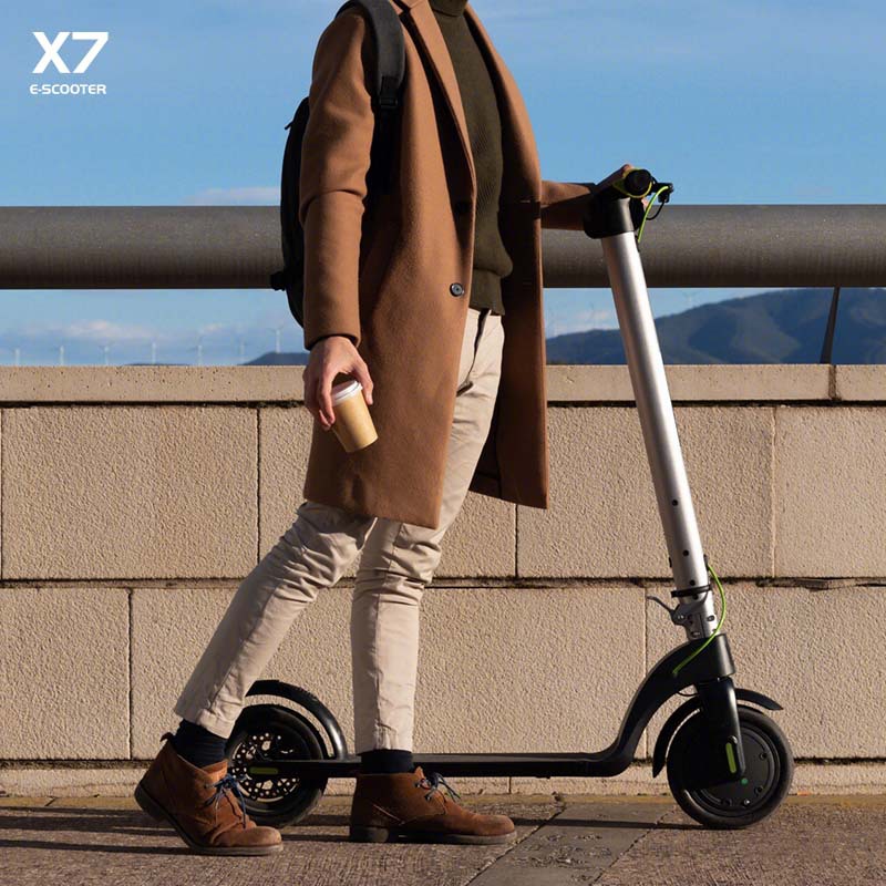 Patinete plegable Silver X7 para adultos, bicicleta de equilibrio de dos ruedas, scooter eléctrico con batería de litio de 10, ligero y plegable
