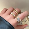 Retro organic one size fashionable small design sophisticated ring, trend of season, on index finger, internet celebrity