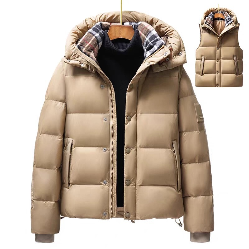 Cross-Border Wholesale of New Winter down Jackets for Men and Women, Outdoor Warm Hooded Vests with Detachable Sleeves, Trendy for Young Men and Women Cross-Border Wholesale of New Winter down Jackets for Men and Women, Outdoor Warm Hooded Vests with Detachable Sleeves, Trendy for Young Men and Women