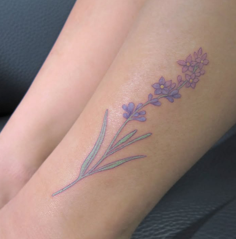 Pastel Ribbon Bouquet Tattoo Sticker Minimalist Hand-drawn Lily of the Valley Pattern Clavicle Atmosphere Waterproof Tattoo