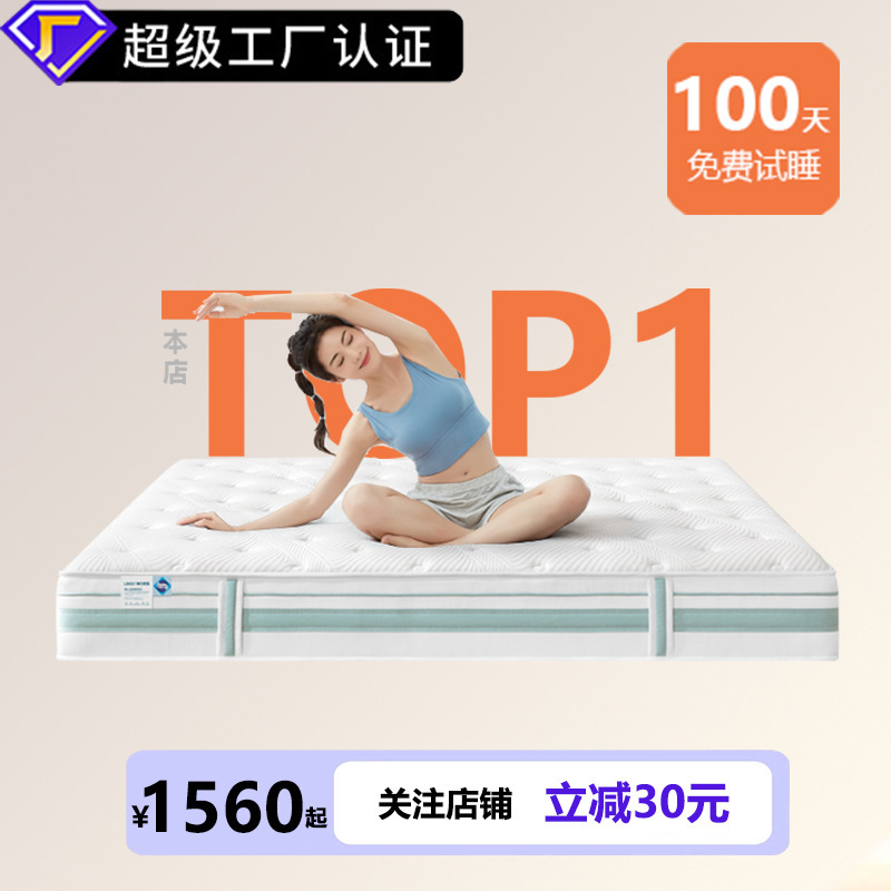 Dream Workshop Latex Mattress, Dual-Use for Soft and Firm Sleep, Eco-Friendly Home Use, High-End Spring Mattress, 2026 New Model