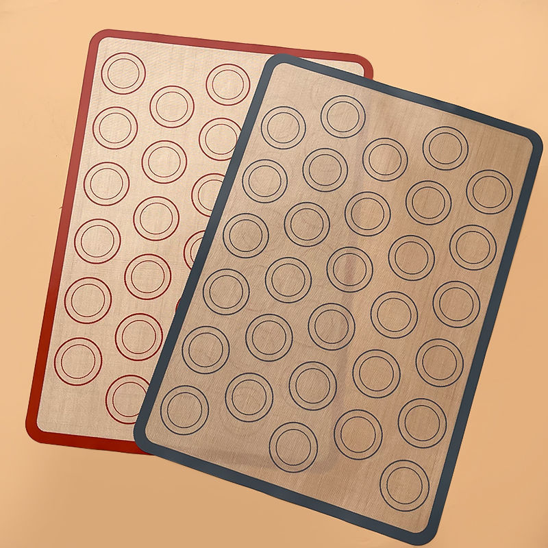 High-temperature resistant non-stick silicone baking mat for macarons, cookies, and pastries, suitable for home ovens and as a kneading mat