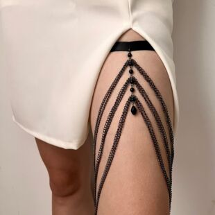 Europe and the United States cross-border jewelry multi-layer tassel crystal leg chain hot girl sexy metal crystal leg ring street body chain