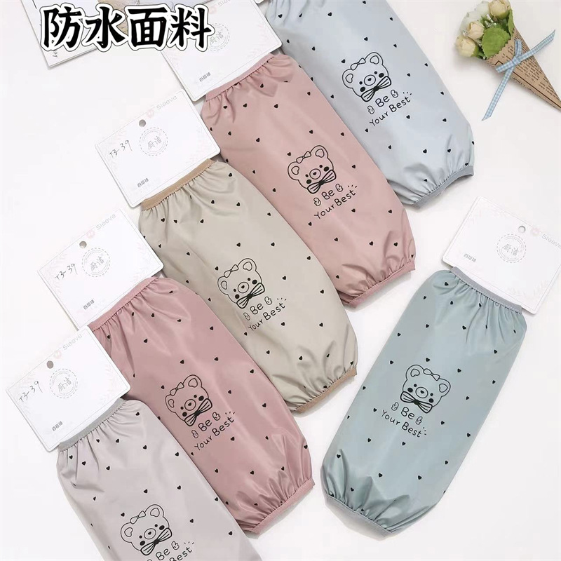 Franela impermeable bordada cocina del bebé de los hombres de las mujeres largo oversleeve mangas de la mano de los niños al por mayor estudiante Otoño e Invierno