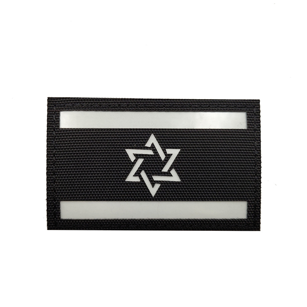 Bandera tailandesa en stock bandera asiática banderas israelíes Bandera de Israel pegatinas de tela brazalete de Velcro parche bordado