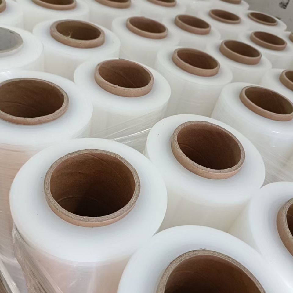 50cm缠绕膜工业保鲜膜4倍拉伸膜包装膜塑料薄膜厂家标注拉伸米数